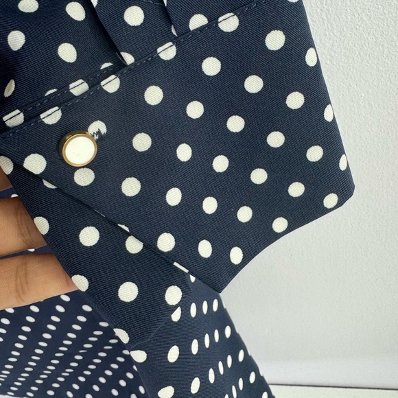 Zara Polka Dots Long Sleeves with Collar Quarter Button Up Mini Dress Size M - Picture 7 of 7